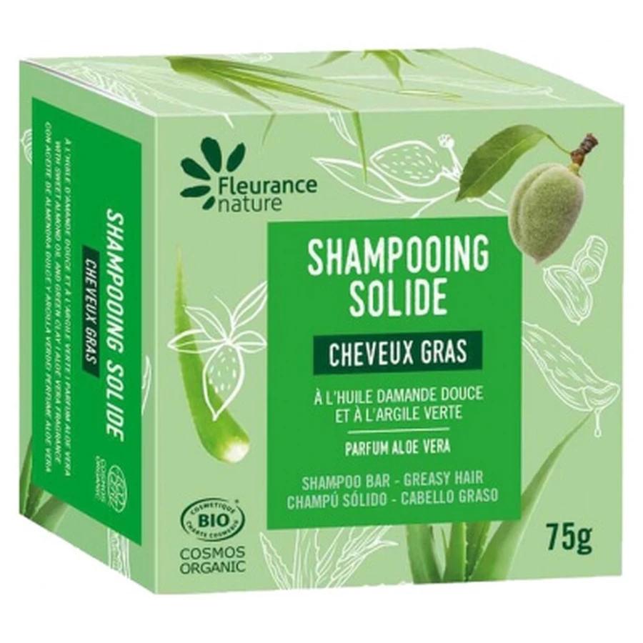 Fleurance Nature Shampoing Solide Cheveux Gras Bio 75 g