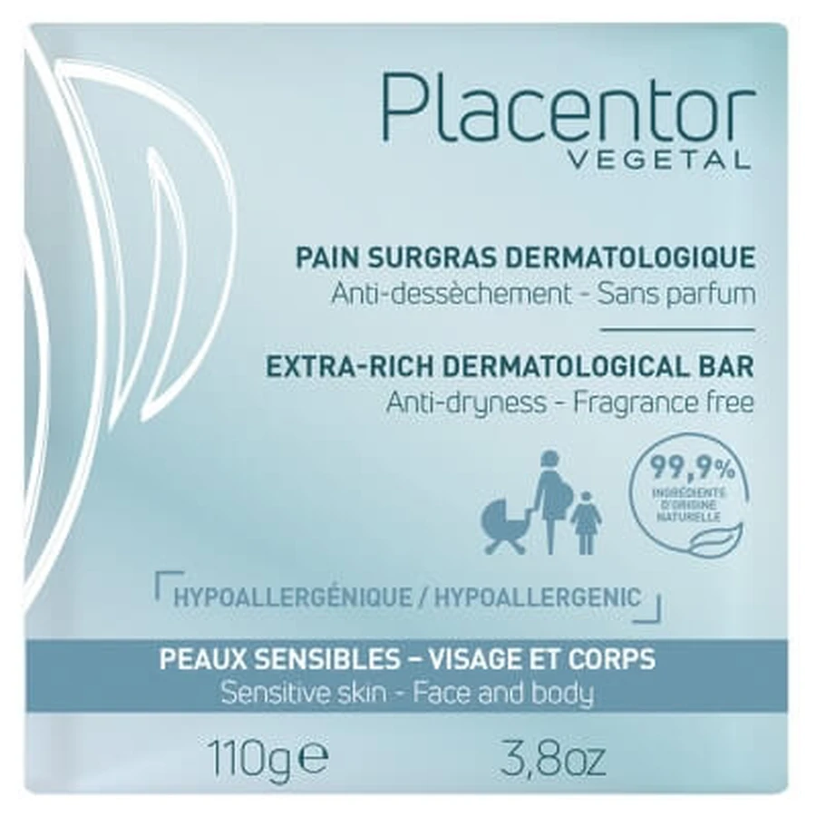 Placentor Végétal dermatologische vochtinbrengende zeep 110 g