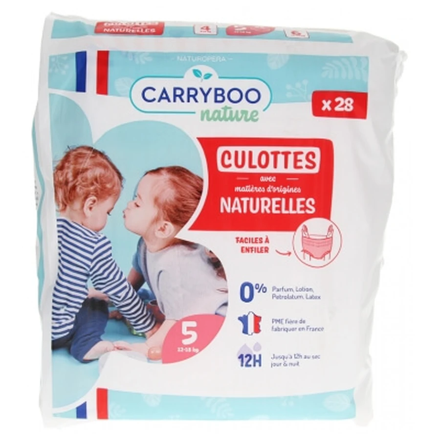 Carryboo NatureCarryboo Naturwindeln, 28er-Pack, Größe 5 (12–18 kg)