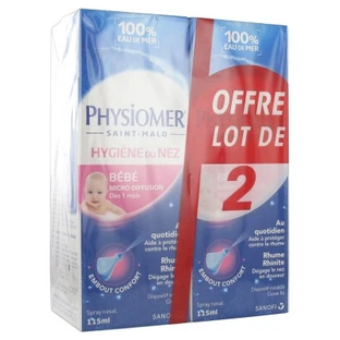 Physiomer Baby Neushygiëne Micro-Diffusion, 2-pack (elk 115 ml)