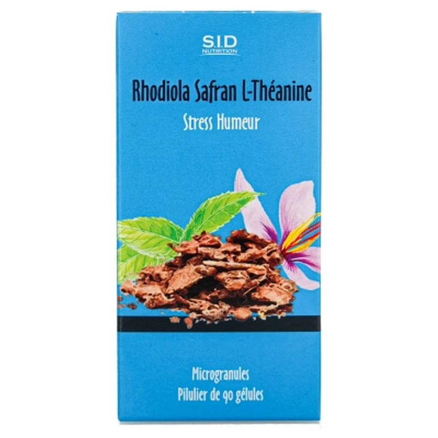 S.I.D Nutrition Rhodiola Safran L-Théanine Stress Humeur 90 Gélules