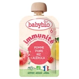 Babybio Immunity – Apfel, Birne, Reis und Acerola für Babys ab 6 Monaten, Bio, 100 g