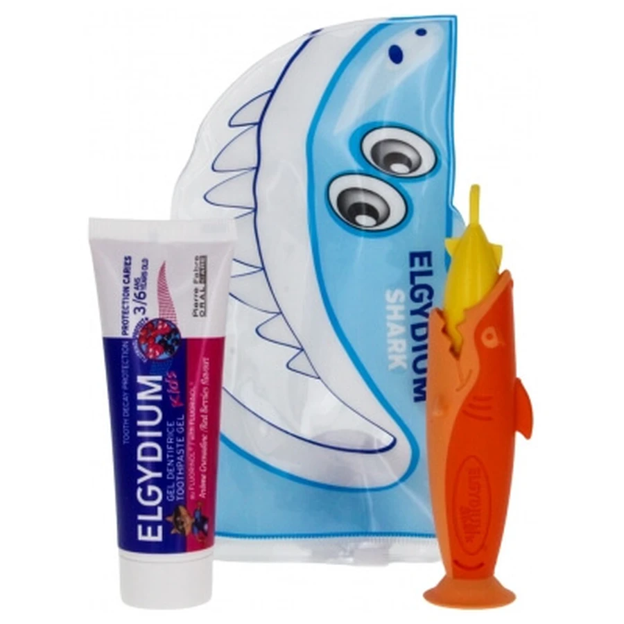 Elgydium Trousse de Voyage Shark 3-6 Ans