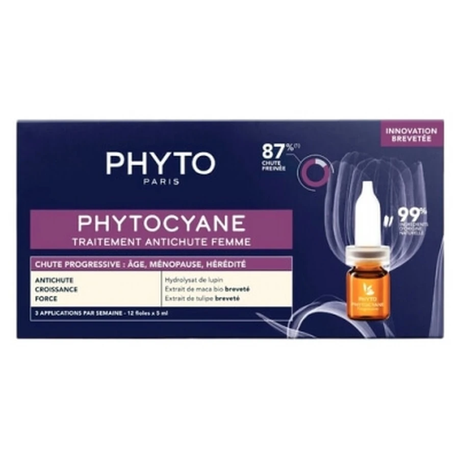 Phyto Phytocyane Progressieve behandeling tegen haaruitval voor vrouwen, 12 x 5 ml