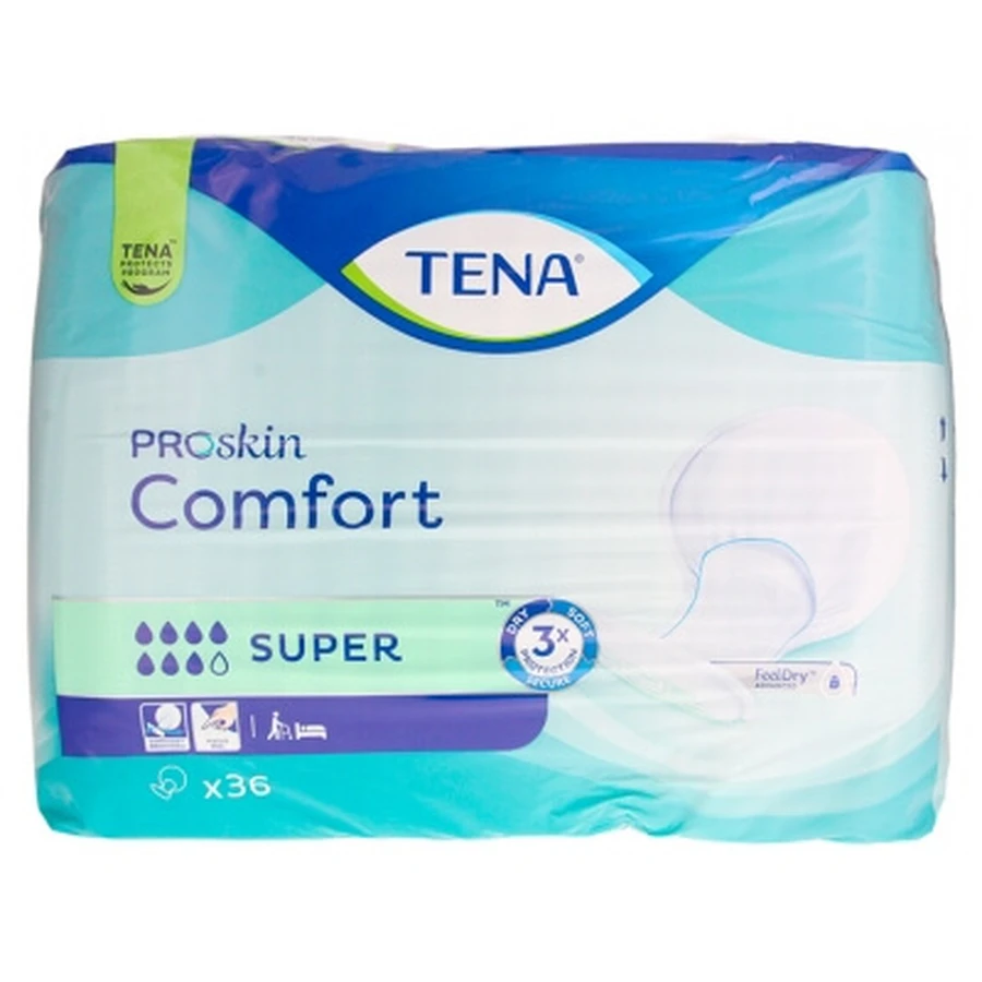 Compresas anatómicas Tena ProSkin Comfort Super 36
