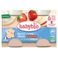 Babybio Amestec de mere și căpșuni cu lapte de vacă, de la 6 luni în sus, ecologic, 2 borcane de 130 g