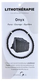PharmaGem-armband met onyx voor kristaltherapie, 4 mm
