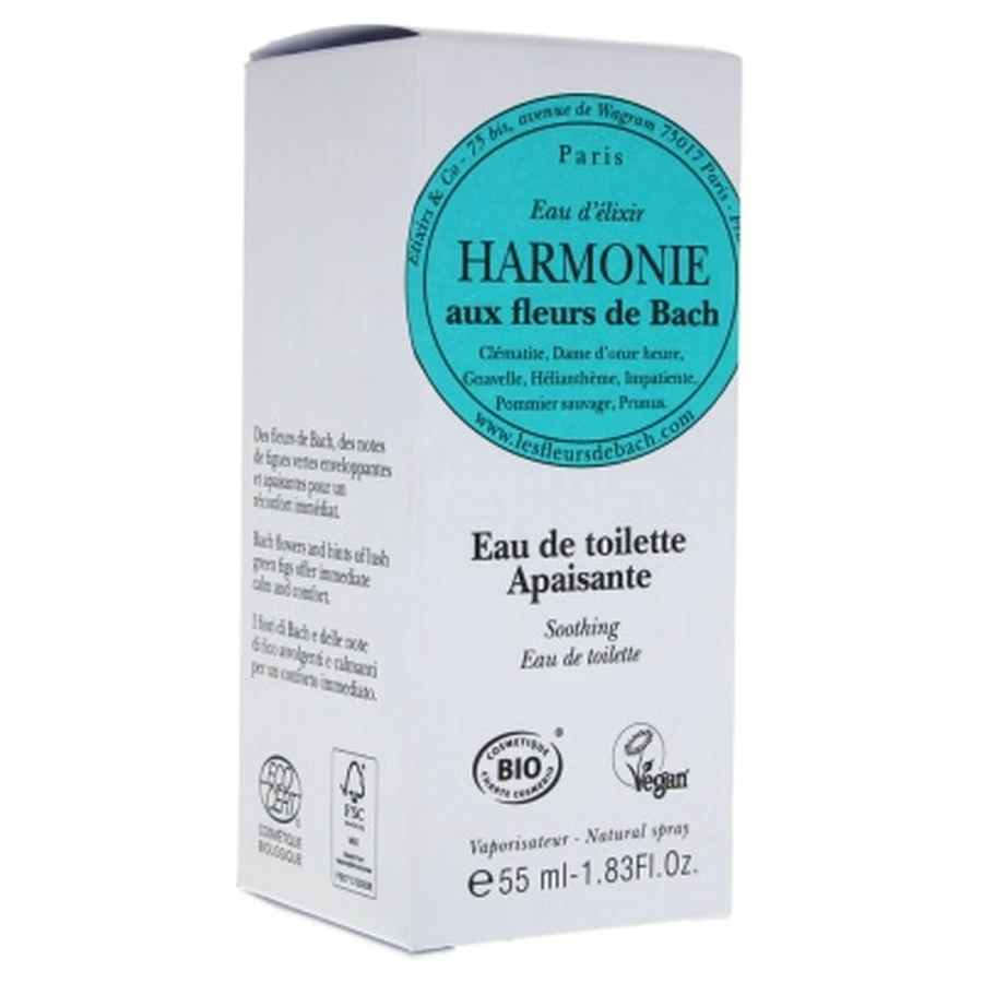 Elixirs & Co Apă de Elixir „Armonie cu flori de Bach” – Apă de toaletă calmantă 55 ml