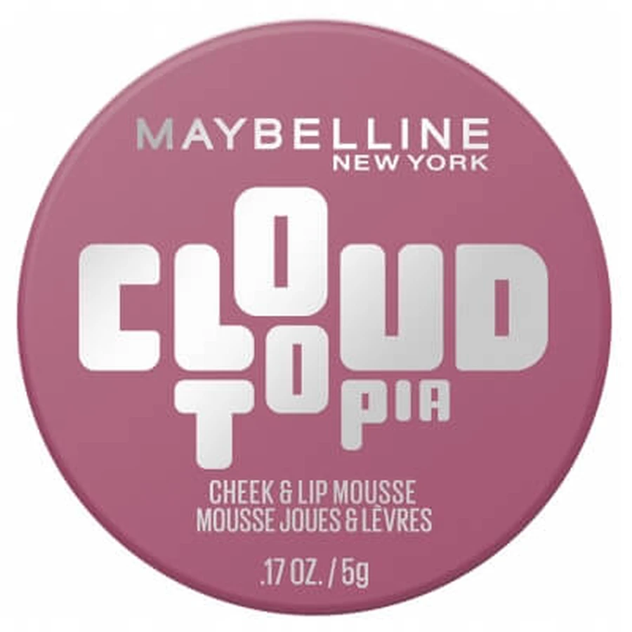 Maybelline New York Cloudtopia Mousse para mejillas y labios, 5 g