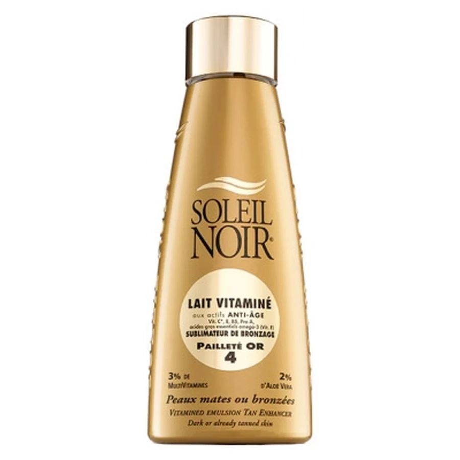 Soleil Noir Vitamin-Enriched Tan-Enhancing Lotion with 4 Gold Glitter Particles, 150 ml