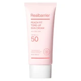 Real Barrier Peach Fit Tone-Up, crema solar con factor de protección solar 50, 50 ml