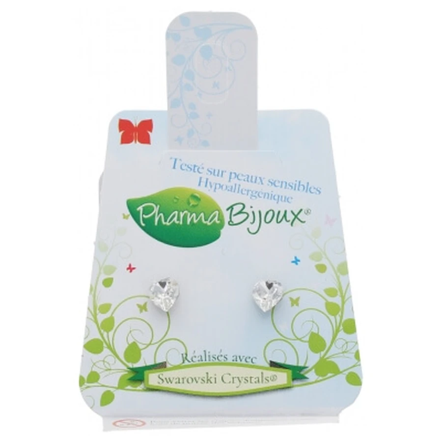 Farma BijouxPharma Bijoux Boucles d'Oreilles Hypoallergéniques Coeurs Crystal 5 mm