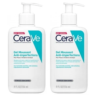 CeraVe Gel spumant anti-imperfecțiuni, pachet de 2 x 236 ml