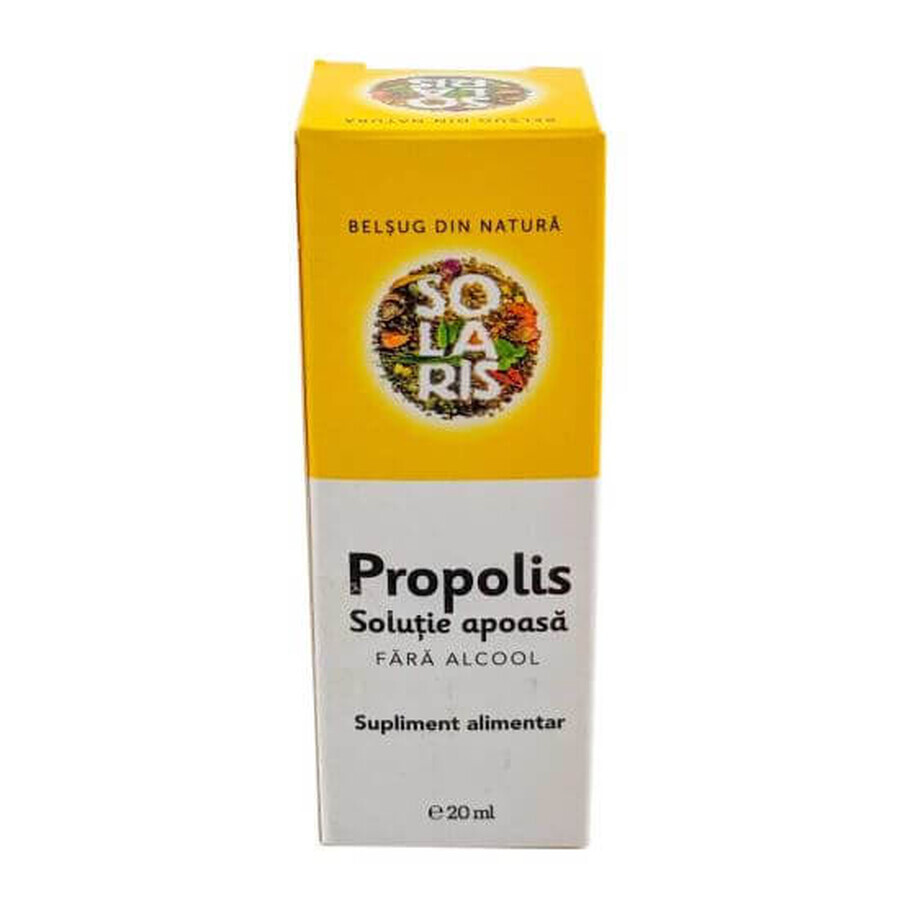 Wässrige Lösung von Propolis ohne Alkohol, 20 ml, Solaris