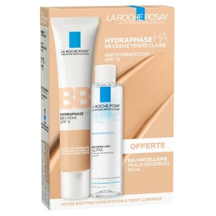 Crema BB Hydraphase HA de La Roche-Posay con SPF 15, 40 ml + Agua micelar de regalo, 50 ml