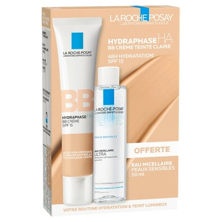 Crema BB Hydraphase HA de La Roche-Posay con SPF 15, 40 ml + Agua micelar de regalo, 50 ml