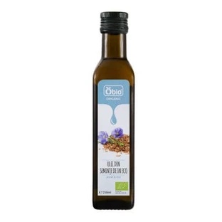 Organic cold pressed linseed oil, 250 ml, Obio