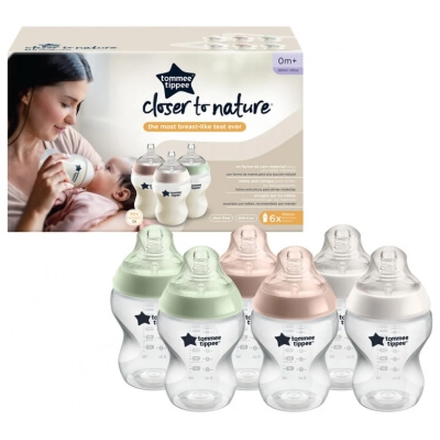 Tommee Tippee Closer to Nature, 6 biberones de 260 ml, a partir de los 0 meses