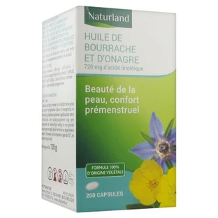 Naturland Borage and Evening Primrose Oil, 200 Capsules