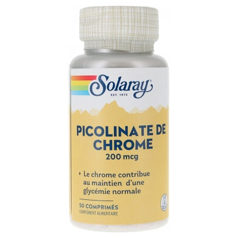 Solaray Chroompicolinaat 200 mcg, 50 tabletten