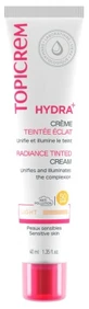 Topicrem HYDRA+ Crema hidratante con color y brillo SPF 50, 40 ml