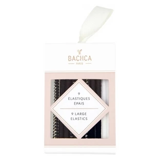 Bachca Thick Black and Lurex Elastic Bands, 9-Pack