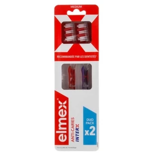 Elmex Anti-Caries InterX Brosse à Dents Medium Duo Pack