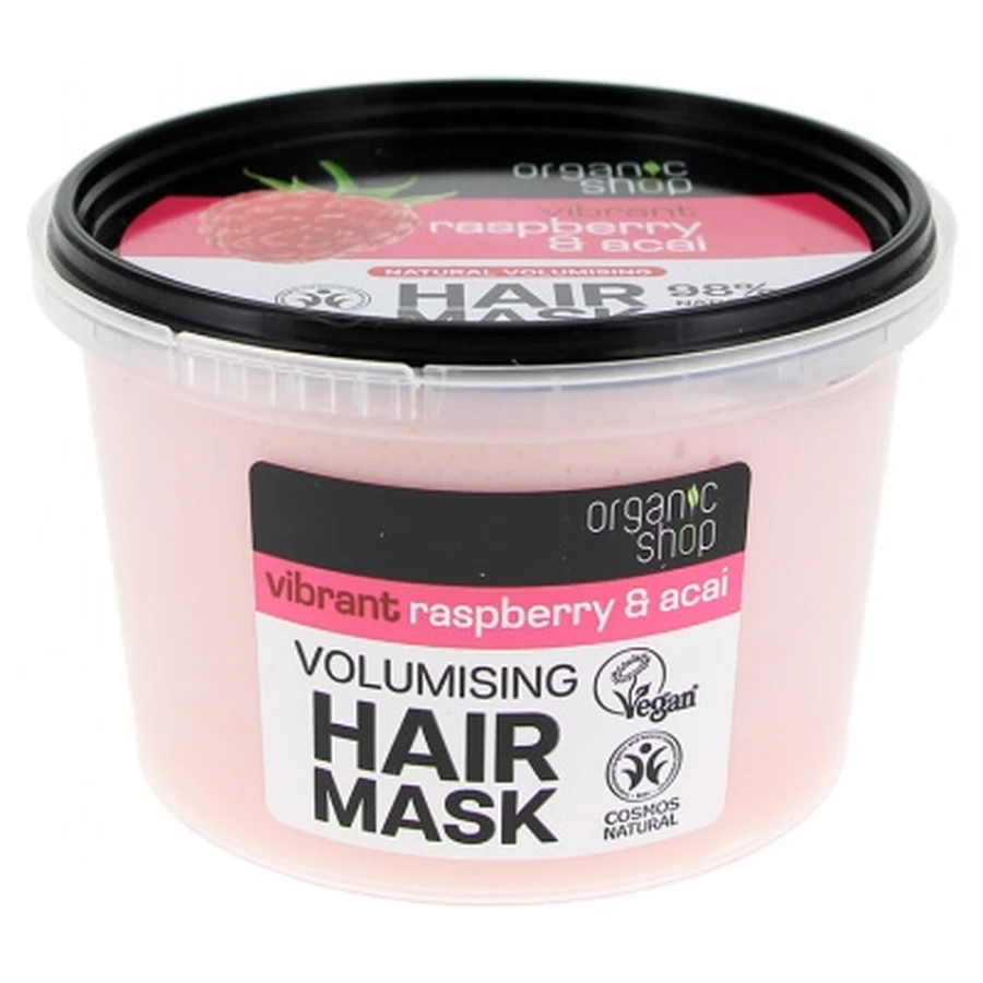 Organic Shop – naturalna maska do włosów zwiększająca objętość z malinami i acai, 250 ml: ceny i cechy