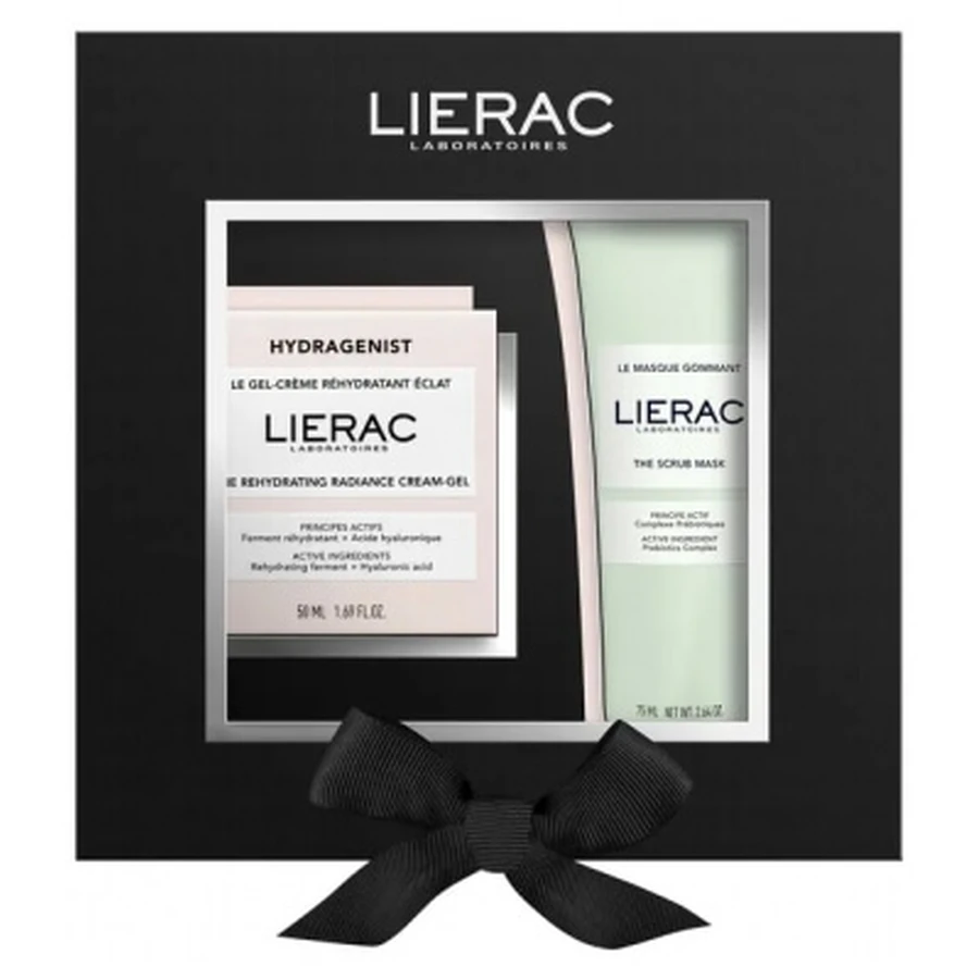 Lierac Hydragenist Gel-cremă rehidratantă pentru strălucire 50 ml + Mască exfoliantă 75 ml