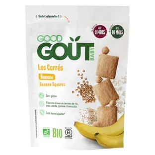 Good Goût Organic Banana Squares, For Babies 8 Months and Up, 50 g