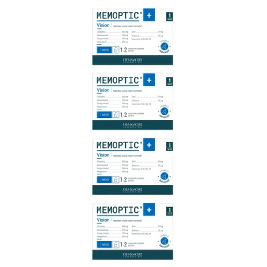 Densmore Memoptic+ Packung mit 4 x 30 teilbaren Tabletten