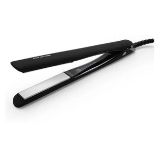 Plancha de pelo Corioliss C5 negra con acabado «Soft Touch» y cromado
