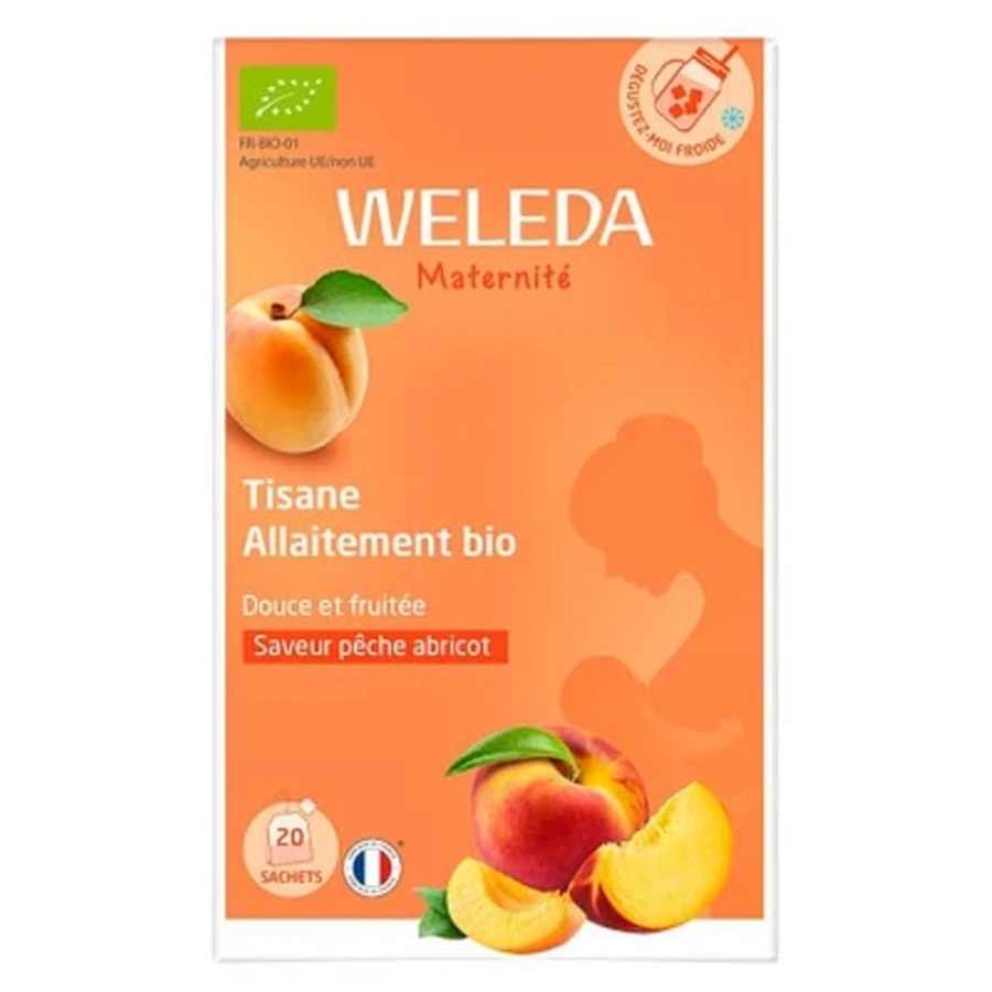 Weleda Organic Peach and Apricot Breastfeeding Herbal Tea, 20 Tea Bags