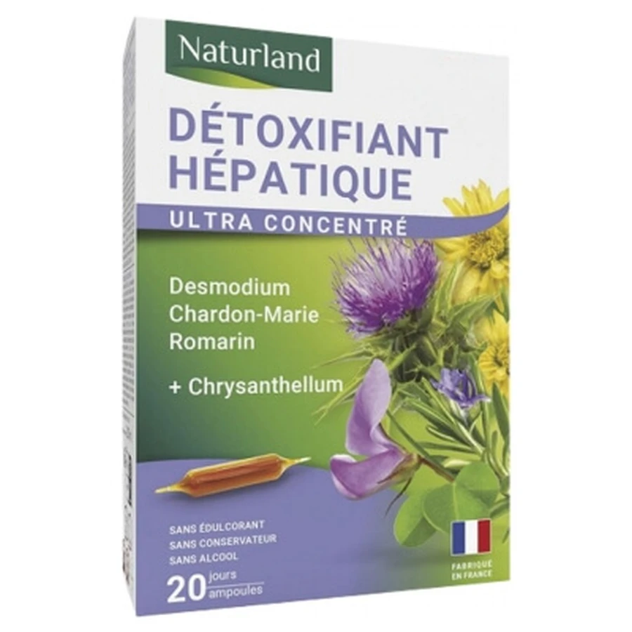 Naturland Detoxifiant hepatic 20 fiole orale de 10 ml