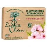 Le Petit Olivier Extra Gentle Cherry Blossom Soap Bars, 2 x 100 g