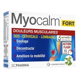 3C Pharma Myocalm Fort pentru dureri musculare, 15 comprimate divizibile