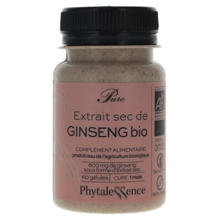 Phytalessence: ginseng orgánico puro, 60 cápsulas