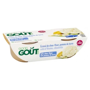 Good Goût-puree van bloemkool, aardappel en Alaska-kabeljauw — Voor baby’s vanaf 8 maanden — 2 potjes