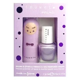 Inuwet Mini-Lippenbalsam-Set 3,5 g Marshmallow + duftender Nagellack auf Wasserbasis 5 ml Blueberry