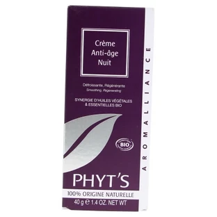 Crema de noche antienvejecimiento ecológica Aromalliance de Phyt's, 40 g