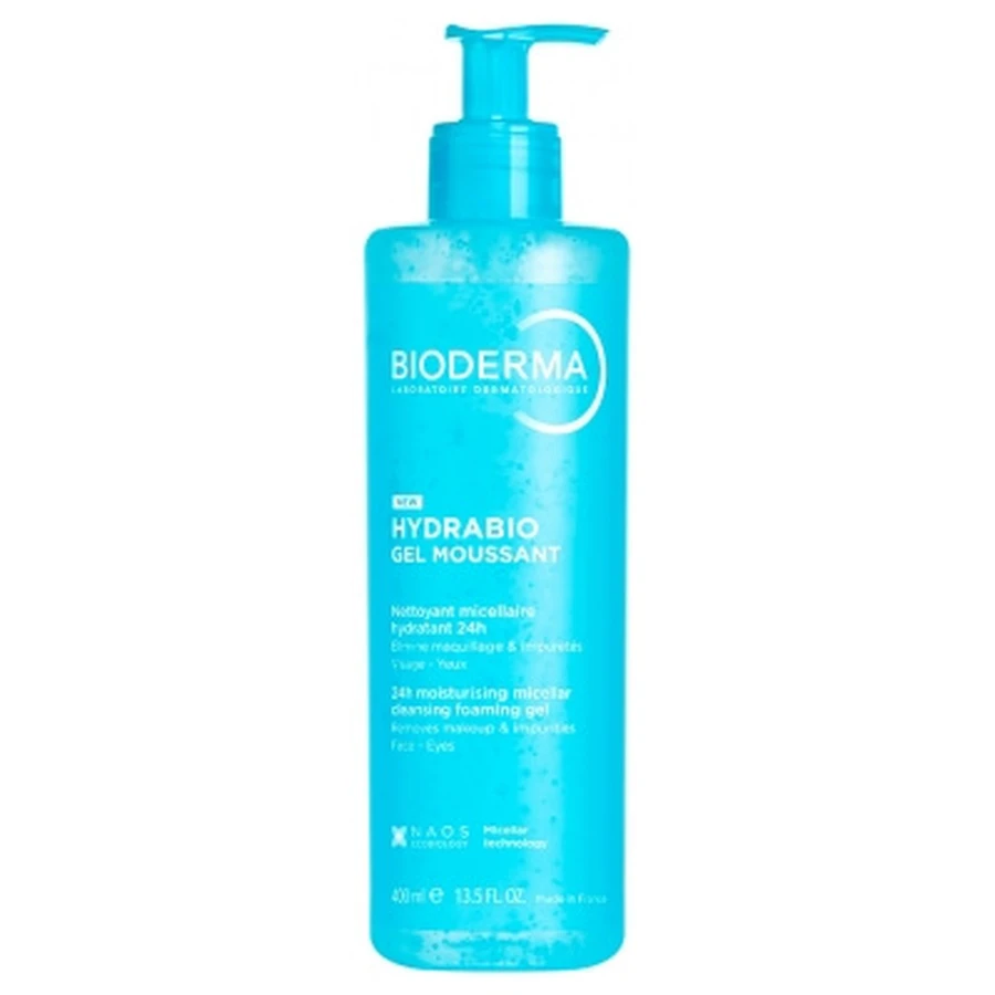 Bioderma Hydrabio Foaming Micellar Cleansing Gel with 24-Hour Hydration, 400 ml