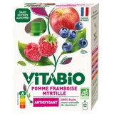 Vitabio Bio-Apfel, Himbeere und Heidelbeere, 4 Beutel à 100 g