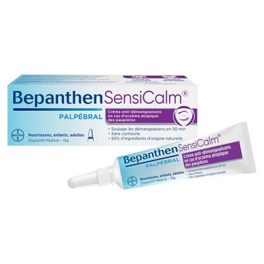 Bepanthen Sensicalm Palpébral Cremă anti-mâncărime pentru eczema atopică a pleoapelor 15 g