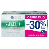 Saugella Cotton Touch Nighttime, verpakking van 2 x 12 extra dunne maandverbanden met vleugels