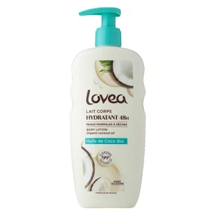 Lovea 48-uurs hydraterende bodylotion met biologische kokosolie, 250 ml