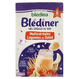Blédina Blédîner Cerealele mele de seară Multicereale Legume de soare, începând cu vârsta de 2 luni, 240 g