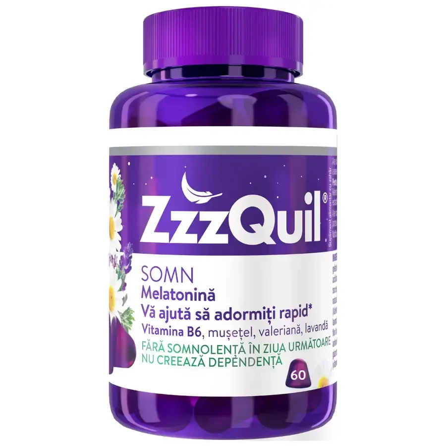 Melatonin, 4x60 Weichgummis, ZzzQuil Natura