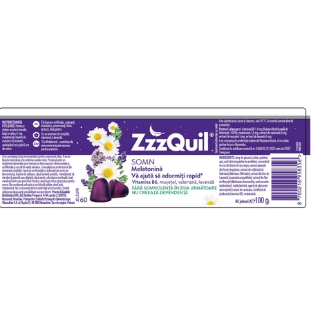Melatonin, 4x60 Weichgummis, ZzzQuil Natura