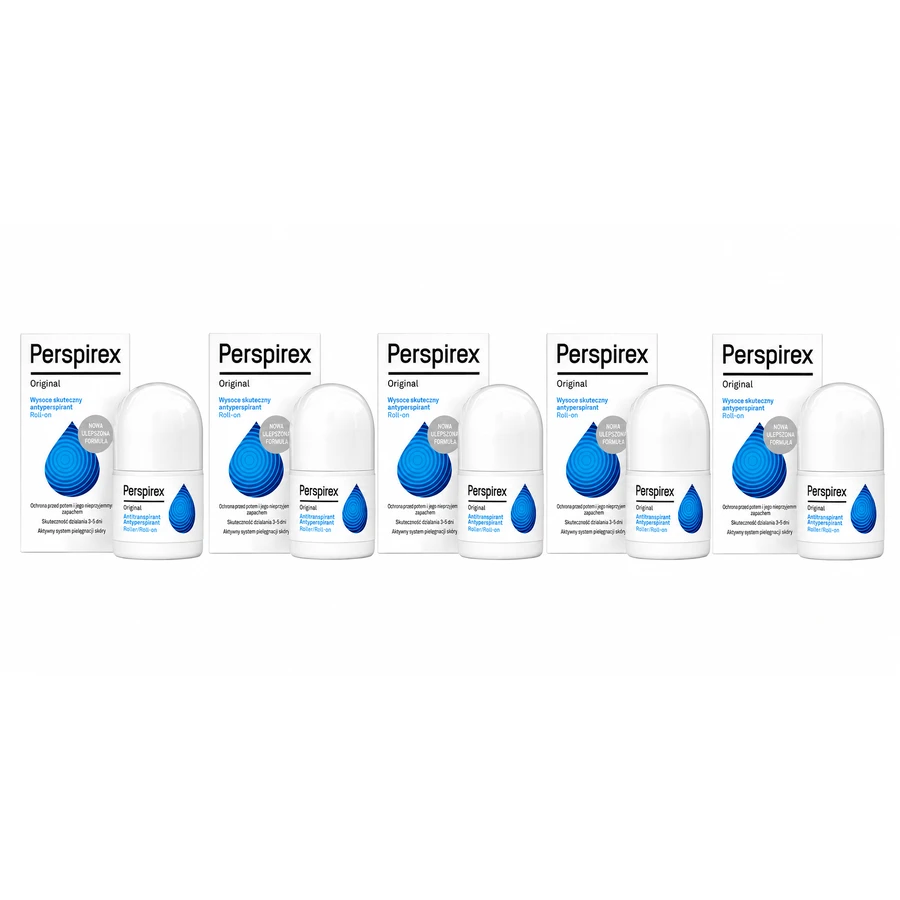 Perspirex Original 5 x 20 ml, Antitranspirant als Roll-on