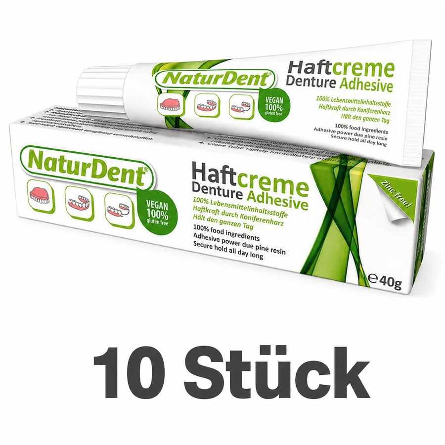 NaturDent Haftcreme 10 × 40 g, Hansa